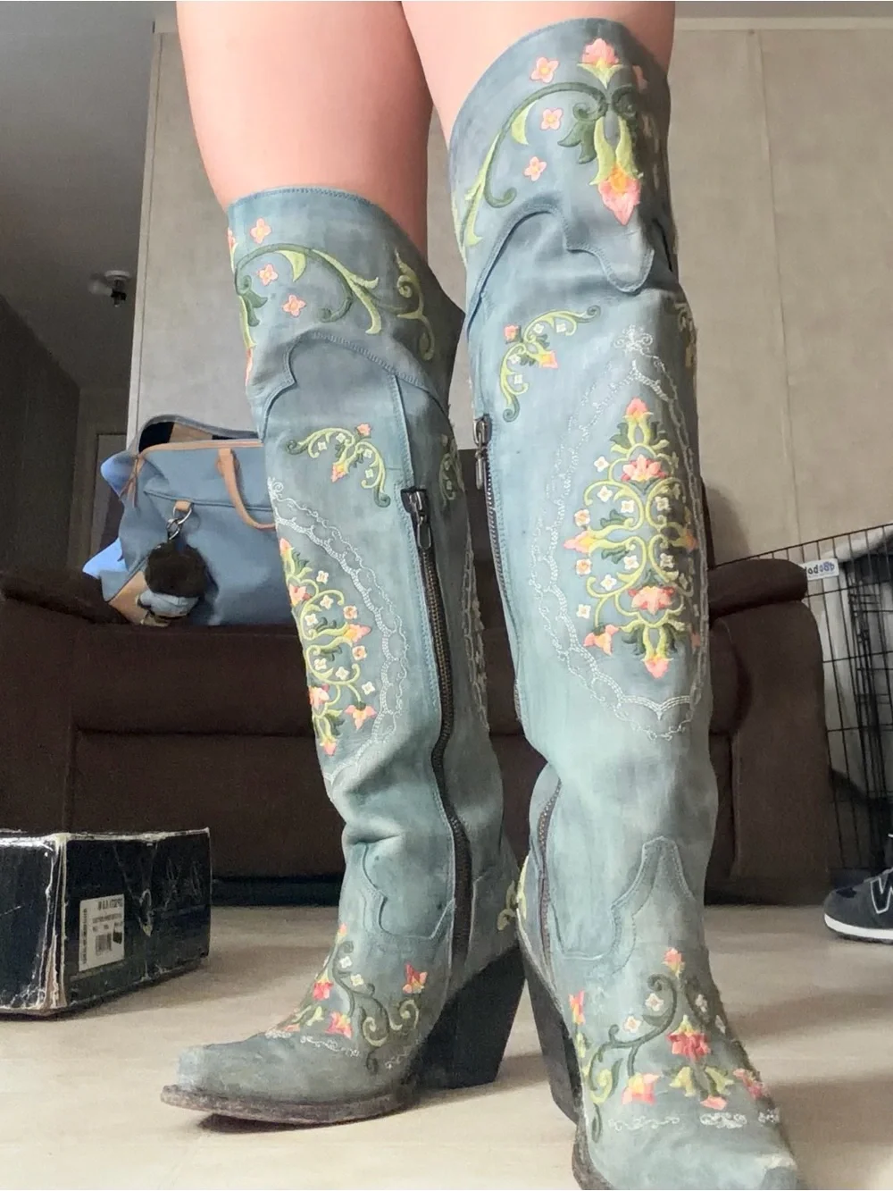 Dan Post Flower Child over-the-knee boots  Size 6.5